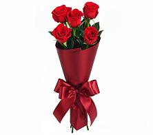 Букет 5 Красных роз Эдлесс Лав в Романовка Ленинградская область