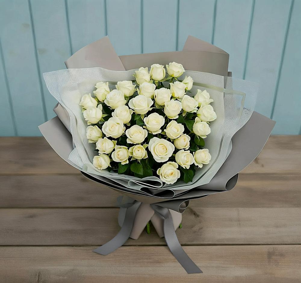 Букет Белоснежная нежность в Романовка Ленинградская область
