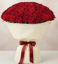 Букет 101 Красная роза Милано в Романовка Ленинградская область