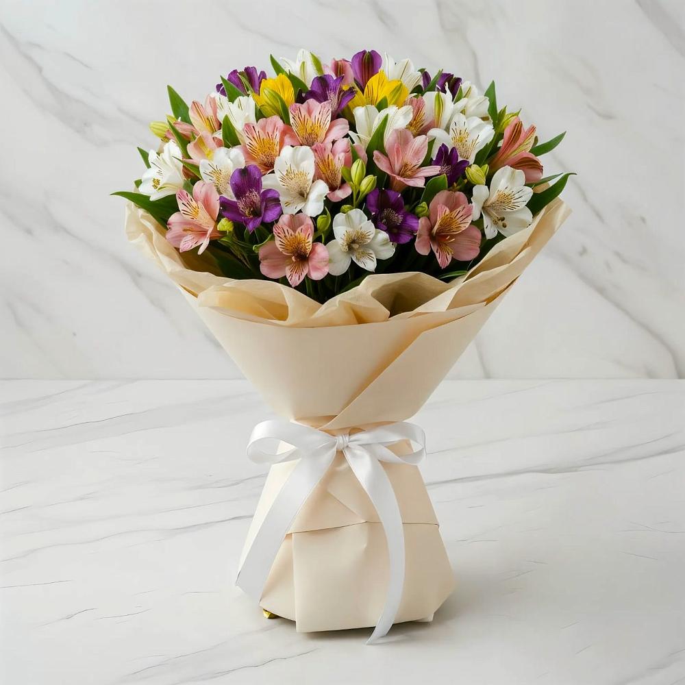 Букет цветов из: Альстромерии в Романовка Ленинградская область