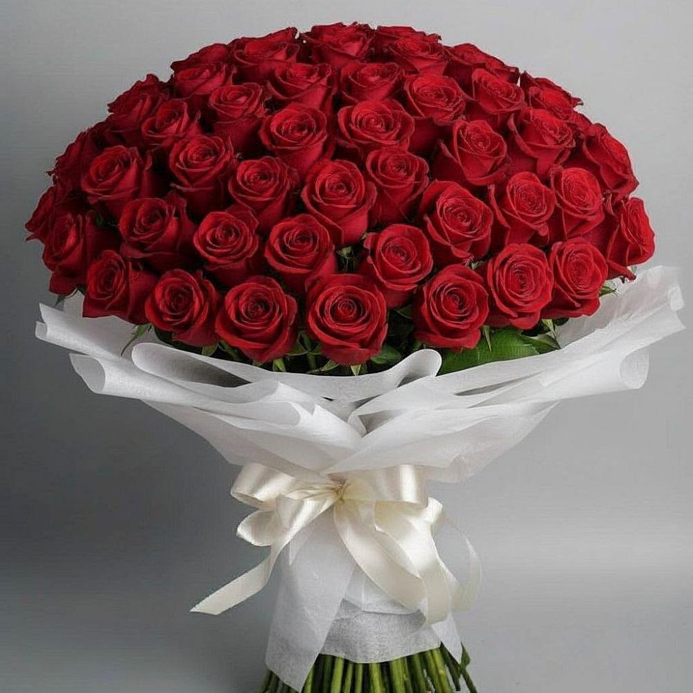 Букет 101 Красная роза Блэк Мэджик в Романовка Ленинградская область