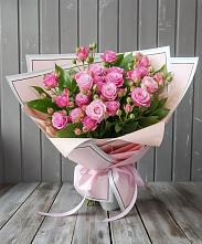 Букет Розовый кустик в Романовка Ленинградская область