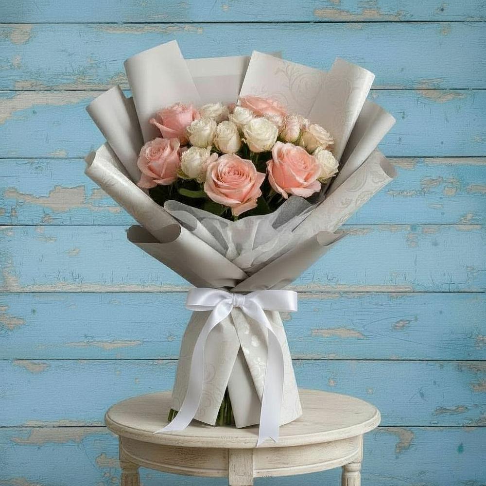 Букет цветов из: Розы в Романовка Ленинградская область
