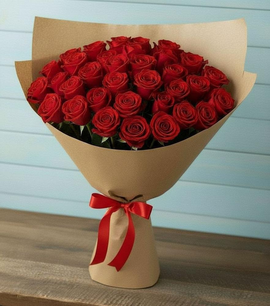 Букет Красные розы Милано в Романовка Ленинградская область