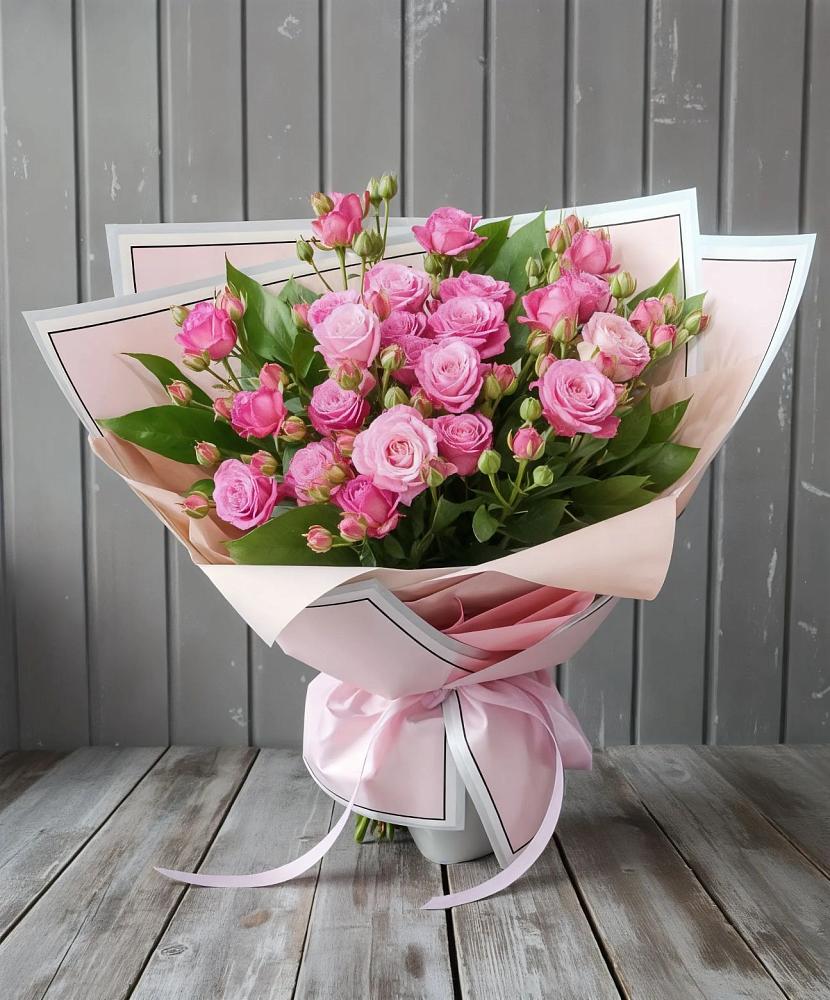 Букет Розовый кустик в Романовка Ленинградская область