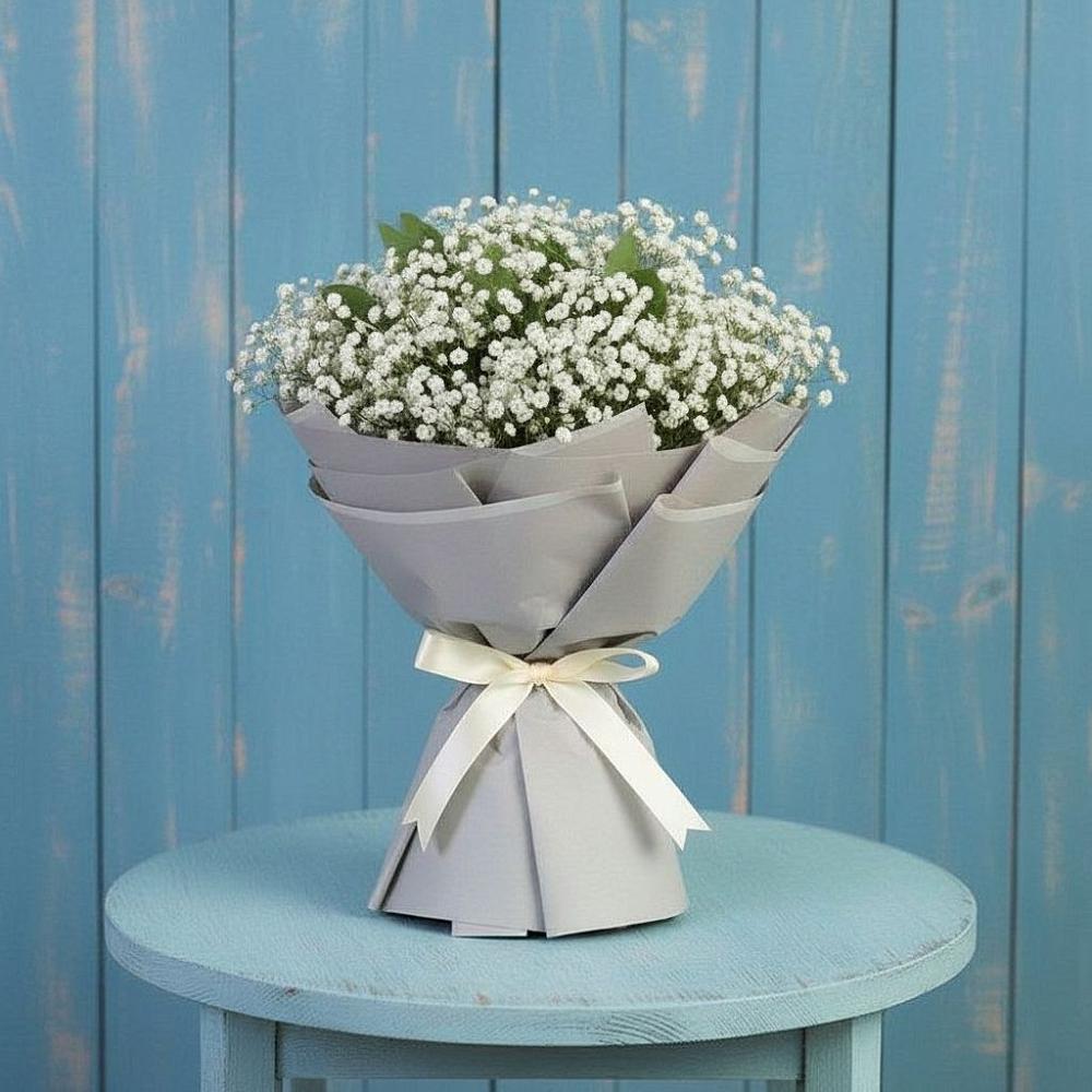 Букет цветов из: Гипсофила в Романовка Ленинградская область