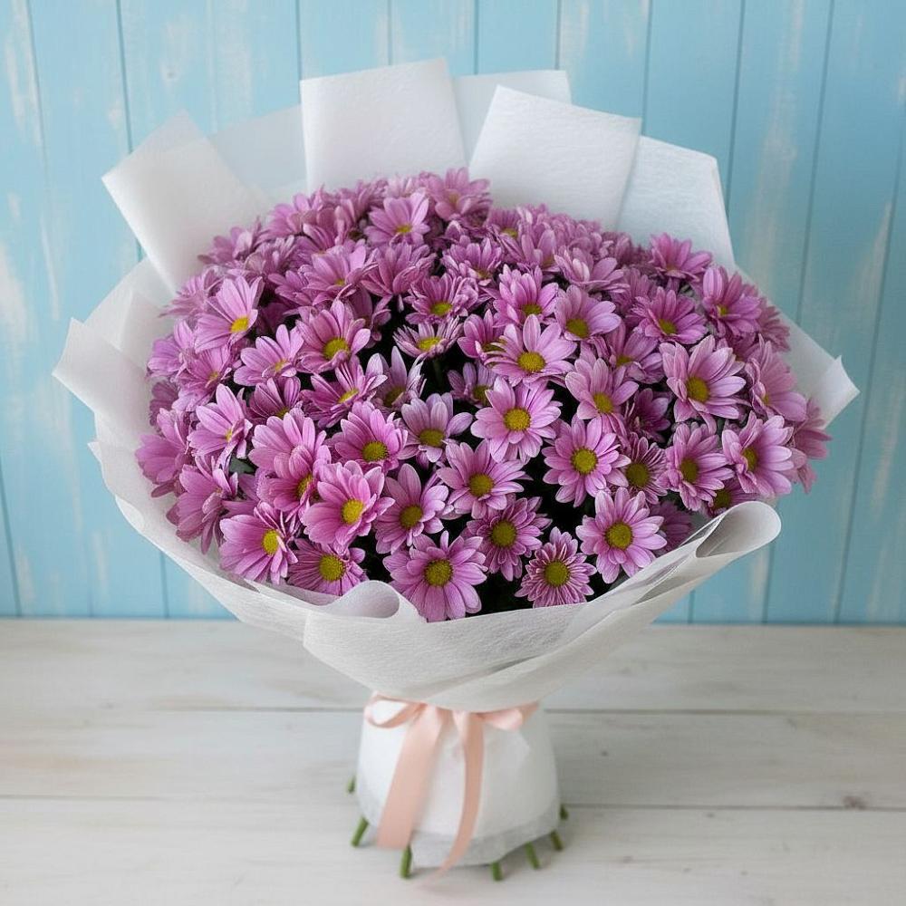 Букет цветов из: Хризантемы в Романовка Ленинградская область