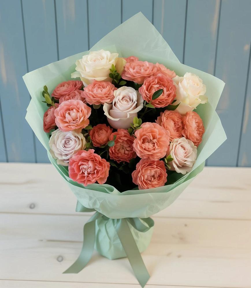 Букет цветов из: Розы в Романовка Ленинградская область