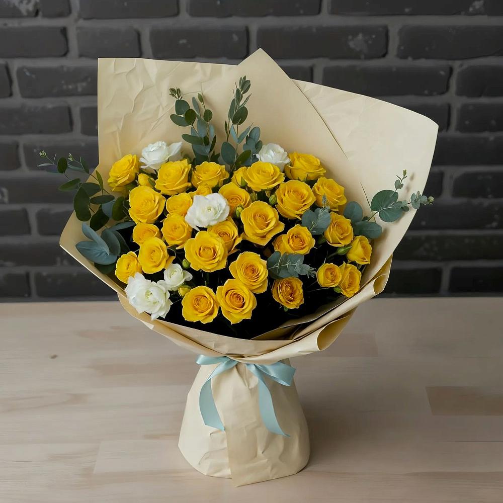 Букет цветов из: Розы в Романовка Ленинградская область