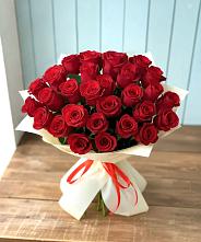 Букет 29 Красных роз в Романовка Ленинградская область