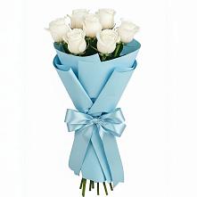 Букет 7 белых роз Проуд #REPLACE_PRED# Романовка Ленинградская область