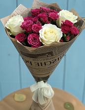 Букет цветов из:  Розы #REPLACE_PRED# Романовка Ленинградская область
