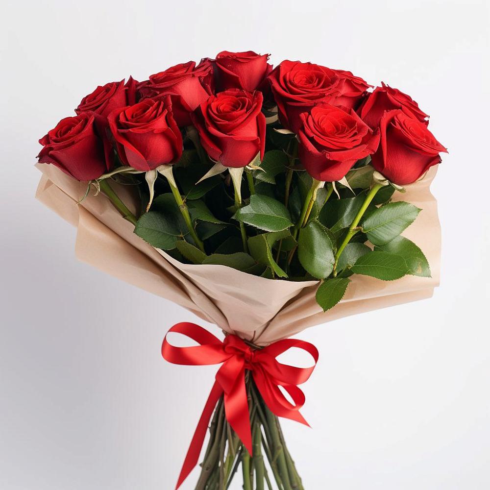 Букет 11 Красных роз Эдлесс Лав в Романовка Ленинградская область