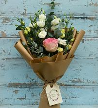 Букет цветов из:  Розы и Лизиантусы #REPLACE_PRED# Романовка Ленинградская область